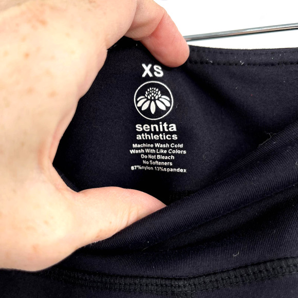 Senita Athletics Fierce Pant Mesh Cutout Legging Black Size XS Sheer Mesh Panels - Picture 7 of 12